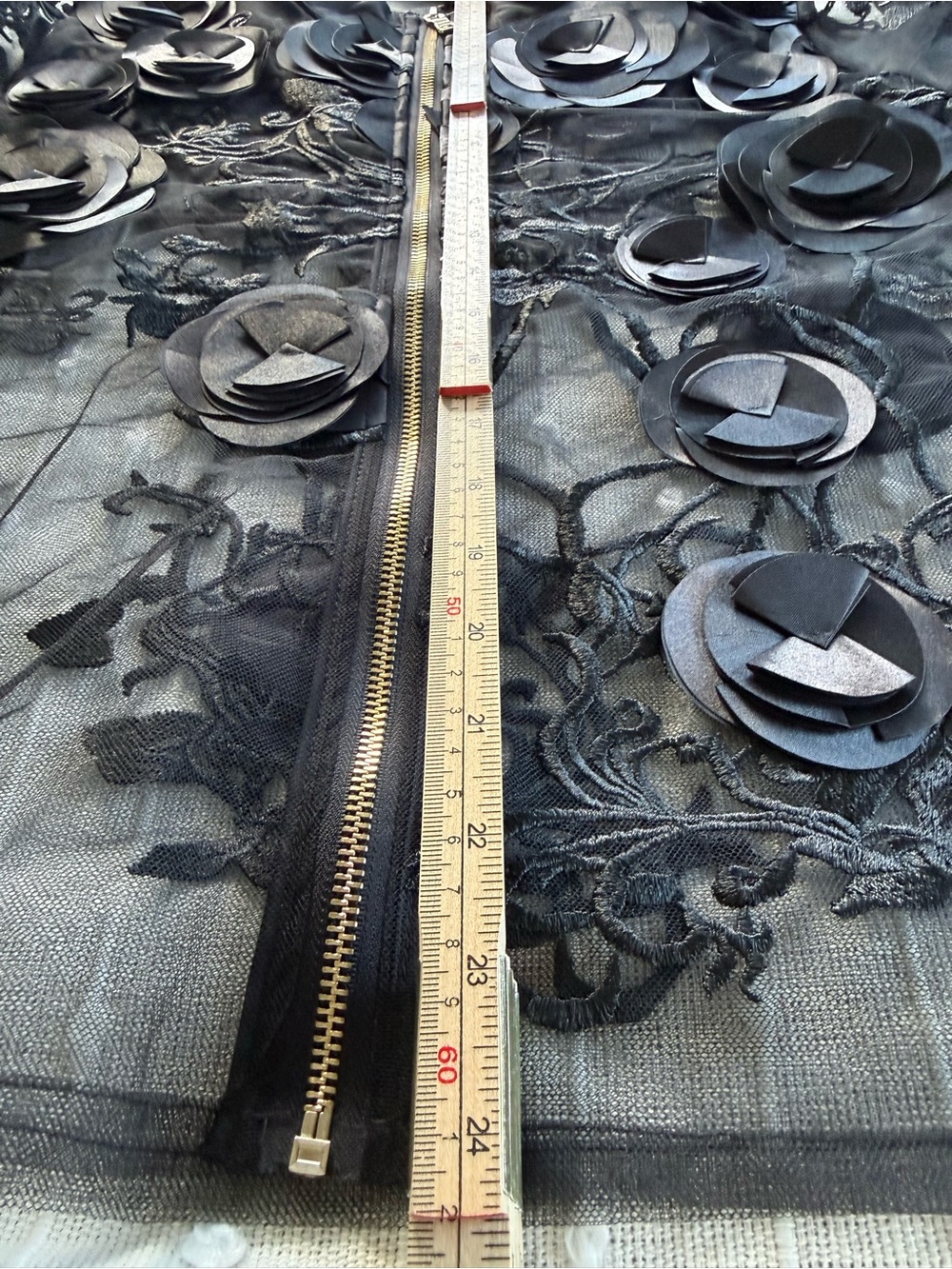 Boston Proper Black Sheer Floral Appliqué Bomber Jacket New - Picture 6 of 10